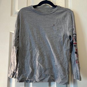 Little Boy Gray Long Sleeve Tommy Hilfiger T-Shirt